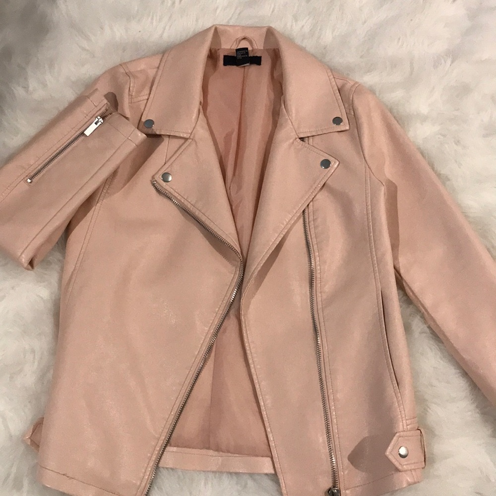 Forever 21 Light Pink Faux Leather Jacket